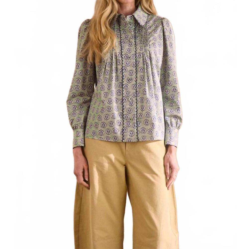 NEW HUNTER BELL james shirt in navy bird block